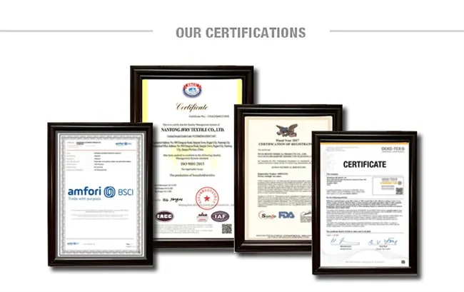 certifications of cotton waffle blanket